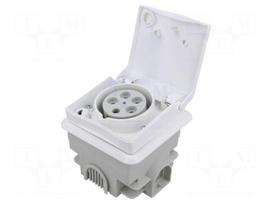 Connector: AC supply 3-phase | socket | female | 16A | 415VAC | Design