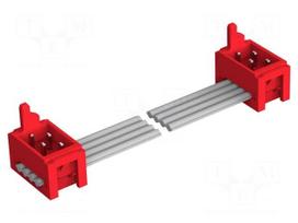 Ribbon cable with IDC connectors | Tape ph: 1.27mm | PIN: 4 | 0.075m
