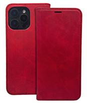 Knygos tipo dėklas dėklai iLike Samsung Galaxy A35 5G Smart Suede case Red