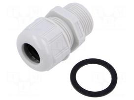 Cable gland | PG16 | IP68 | polyamide | light grey
