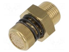 Sound suppression silencer | Thread: G 3/8" external | brass | 38mm