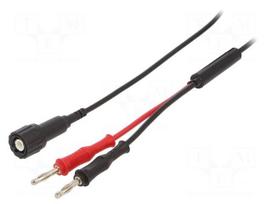 Test lead | 70VDC | 3A | BNC plug,banana plug 4mm x2 | Len: 1m | Z: 50Ω