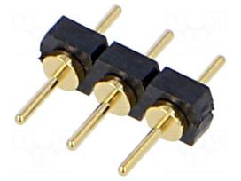 Connector: pin strips | pin header | male | PIN: 3 | straight | THT | 1x3