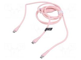 Cable | USB 2.0 | USB C plug,USB C plug x2 | nickel plated | 1.5m