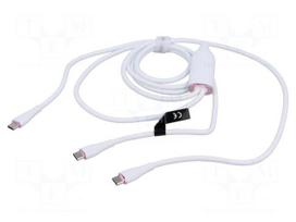 Cable | USB 2.0 | USB C plug,USB C plug x2 | nickel plated | 1.5m