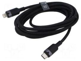 Cable | USB 2.0 | Apple Lightning plug,USB C plug | nickel plated