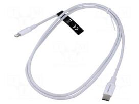 Cable | USB 2.0 | Apple Lightning plug,USB C plug | nickel plated
