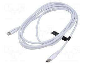 Cable | USB 2.0 | Apple Lightning plug,USB C plug | nickel plated