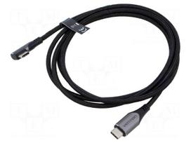 Cable | USB 2.0 | USB C plug,USB C angled plug,both sides | 1.5m