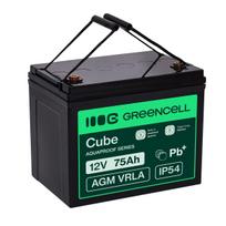 Green Cell CUBE AGM IP54 12V 75Ah VRLA Battery Gel deep cycle powerchair photovoltaic leisure battery campervan