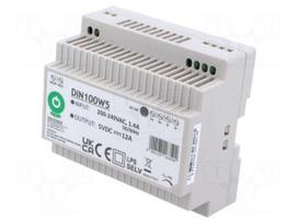 Power supply: switching | for DIN rail | 60W | 5VDC | 12A | 180÷264VAC