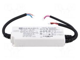 Power supply: switching | LED | 60W | 9÷54VDC | 900mA÷1.7A | 110÷305VAC