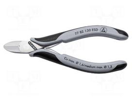 Pliers | side,cutting | ESD | 130mm | without chamfer