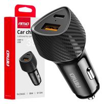 Mobilieji telefonai ir priedai // USB automobilių įkrovikliai // Ładowarka samochodowa qc+pd 38w usb-a + usb-c amio-04283
