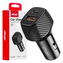 Mobilieji telefonai ir priedai // USB automobilių įkrovikliai // Ładowarka samochodowa qc+pd 20w usb-a + usb-c amio-04282