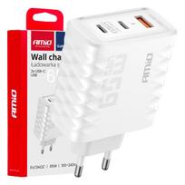 Mobilieji telefonai ir priedai // USB automobilių įkrovikliai // Ładowarka sieciowa quick charge 65w usb-a + 2x usb-c amio-04289