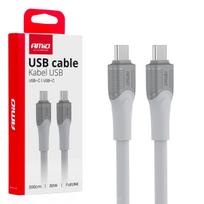 Planšetdatori ir planšetinių kompiuterių priedai // USB Kabeliai // Kabel do łądowania usb-c usb-c 60w 300cm fulllink model x111 transmisja danych amio-04293
