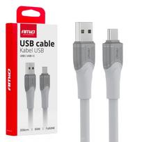 Planšetdatori ir planšetinių kompiuterių priedai // USB Kabeliai // Kabel do ładowania usb-a usb-c 60w 200cm fulllink transmisja danych amio-04290