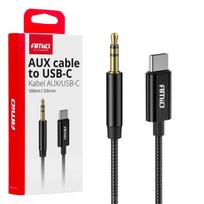 Planšetdatori ir planšetinių kompiuterių priedai // USB Kabeliai // Kabel audio usb-c na aux mini jack 3.5mm 1m amio-04294