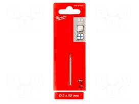 Drill bit | Ø: 3mm | L: 50mm | Drill Bit: for glass | ceramics,glass