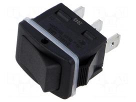 ROCKER | SPDT | Pos: 2 | ON-ON | 10A/250VAC | black | 20mΩ | Body: black