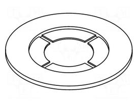 Washer | round | D=9.9mm | h=0.81mm | polyamide