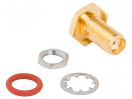 Connector: SMA | socket | female | straight | 50Ω | soldering | PTFE | IP67