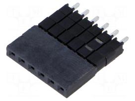 Connector: pin strips | socket | male | PIN: 6 | straight | THT | 2.54mm