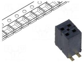 Connector: pin strips | socket | male | PIN: 4 | vertical | SMT | 1.27mm