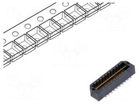 Connector: PCB to PCB | socket | male | PIN: 40 | QTH | vertical | 2A | SMT