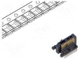 Connector: PCB to PCB | socket | male | PIN: 10 | ST4 | vertical | 1.6A