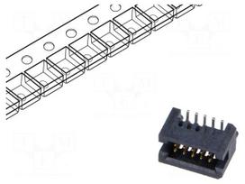 Connector: PCB to PCB | socket | male | PIN: 10 | TFM | vertical | 3.7A