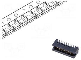 Connector: PCB to PCB | socket | male | PIN: 20 | TFM | vertical | 3.7A