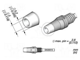 Tip: for desoldering irons | 5.2x3mm