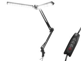 Interjero Šviestuvai | Dizaino Šviesos // Stalinės lempos, Darbo apšvietimas // 44-166# Lampka biurkowa led lb-21 czarna" podwójna