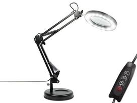 Interjero Šviestuvai | Dizaino Šviesos // Stalinės lempos, Darbo apšvietimas // 44-169# Lampka biurkowa led lb-23 czarna z lupą"
