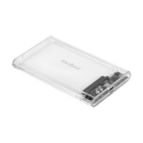 Kompiuterių komponentai ir priedai // PC/USB/LAN kabeliai // Obudowa dysku 2,5" SATA USB C 3.1  Rebel przeźroczysta