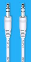 iKaku KSC-451 Aux Socket 3.5mm plug to 3.5mm plug Stereo Audio 2m Cable White