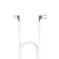 Remax RC-181i Angled Durable Data & Fast Charging Cable PD 20W 3A USB-C to Lightning 1m White