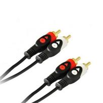Libox LB020 2x RCA to 2x RCA Audio Cable 3m golded platted connectors Black