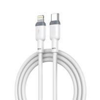 XO NB208A Durable TPE Universal USB-C to Lightning PD 20W Data & Fast 2.4A Charger Cable 1m White