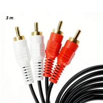 Riff RF990 2x RCA to 2x RCA Audio Cable 3 m gold plated connectors Black