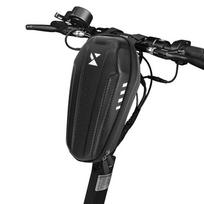 Wozy B4BK Carbon Hard Shell Waterproof Bicycle & Scooter handlebar Bag with zipper 3L Black