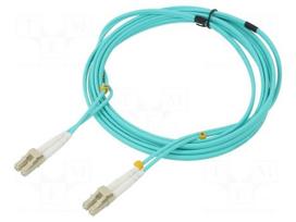Fiber patch cord | OM4 | LC/UPC,both sides | 3m | 50/125um | LSZH | grey