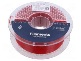 Filament: PET-G | 1.75mm | red | 220÷260°C | 1kg | High Speed