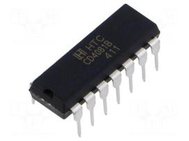 IC: digital | AND | Ch: 4 | IN: 2 | THT | DIP14 | 3÷18VDC | -55÷125°C | CD4000