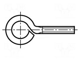 Hook | ring | M6x10 | 1 | steel | zinc | 10mm