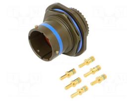 Connector: military | socket | male | PIN: 6 | VG96912 | crimped | size 16