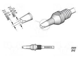Tip: for desoldering irons | 2.7x1mm