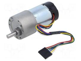 Motor: DC | with gearbox | 6÷12VDC | 5.5A | Shaft: D spring | 76rpm